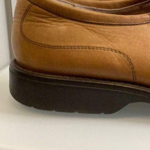 FEETFIRST MENS TAN LEATHER LOAFERS/SLIP ONS MADE IN ITALY SIZE 43 - Picture 9 of 13